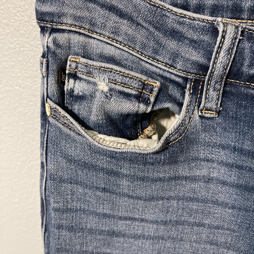 Judy Blue High Rise Skinny Jeans Raw Hem Medium Wash Stretch Streetwear 15/32 - Picture 6 of 8